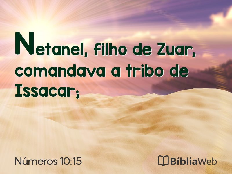 Números 10:15 em imagem para compartilhar
