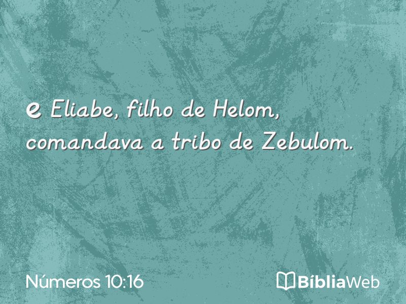 Números 10:16 em imagem para compartilhar