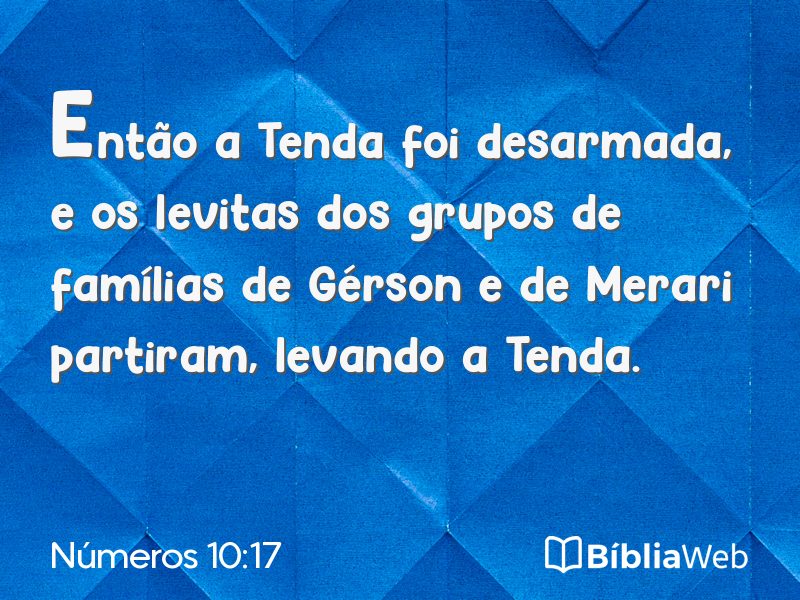 Números 10:17 em imagem para compartilhar