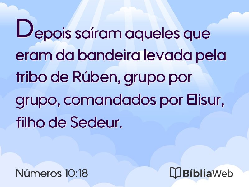 Números 10:18 em imagem para compartilhar