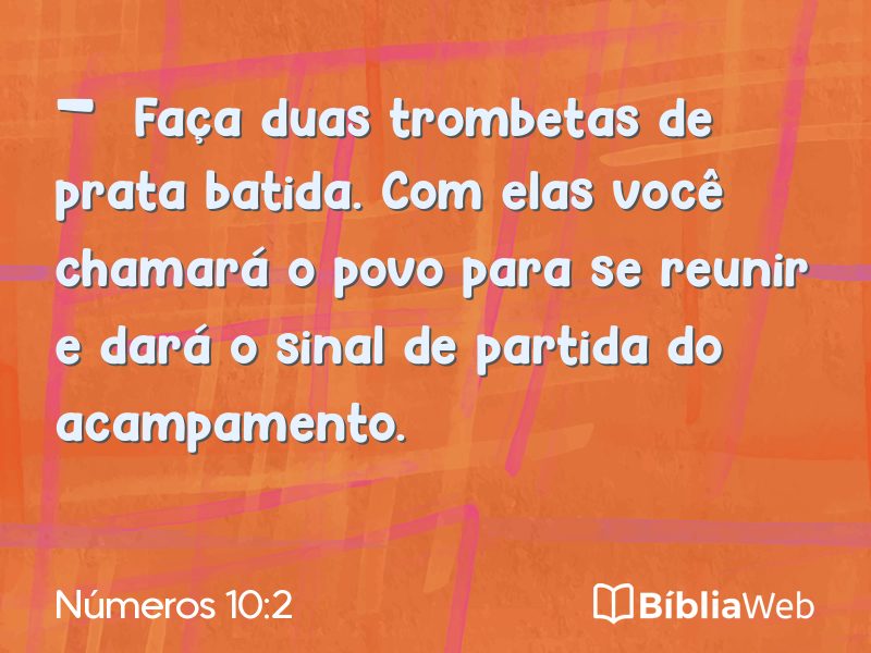 Números 10:2 em imagem para compartilhar