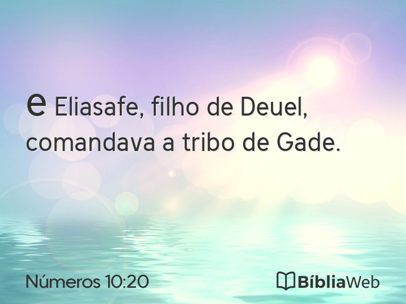 Números 10:20 em imagem para compartilhar