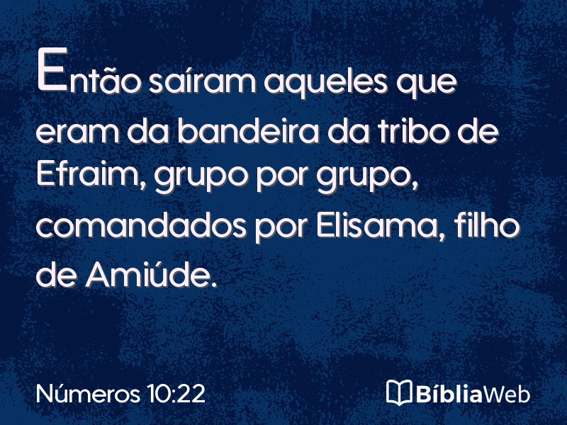 Números 10:22 em imagem para compartilhar