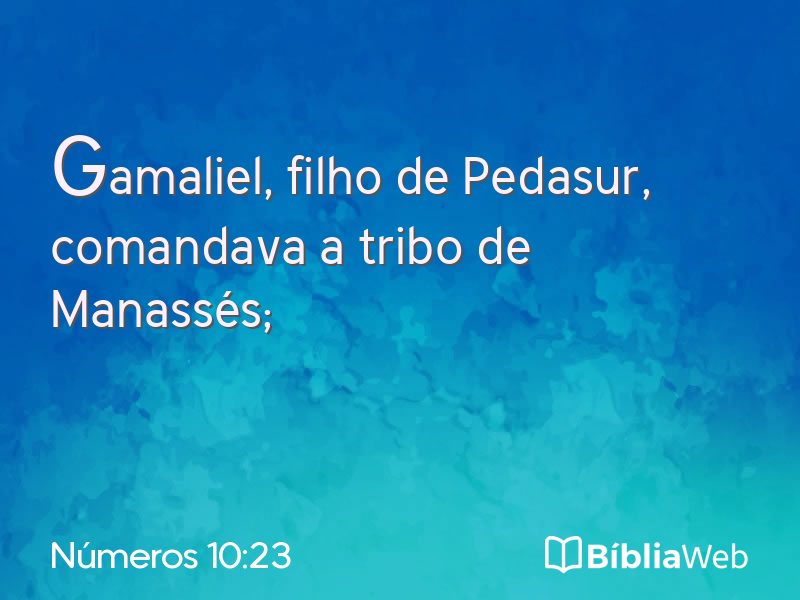 Números 10:23 em imagem para compartilhar