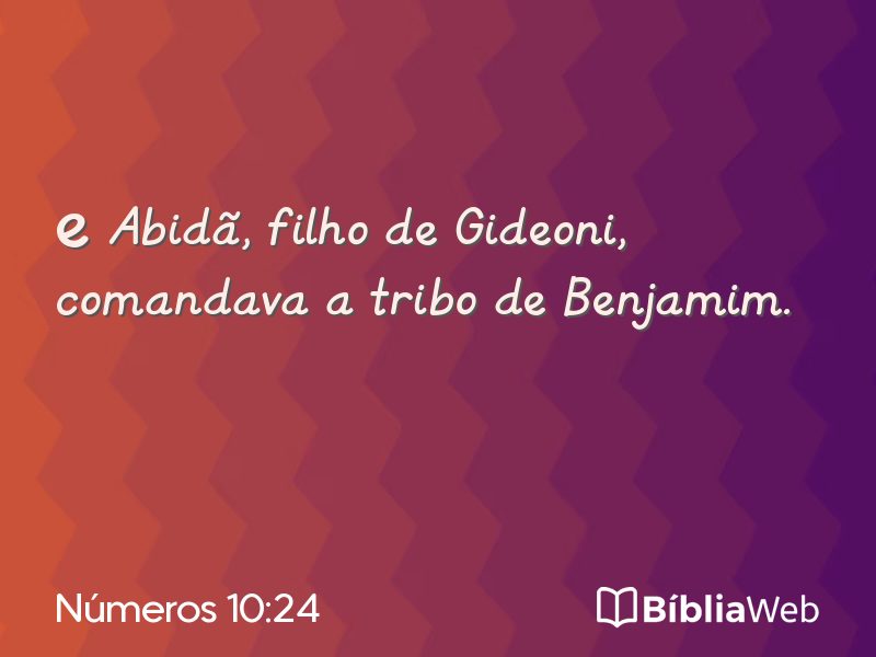 Números 10:24 em imagem para compartilhar