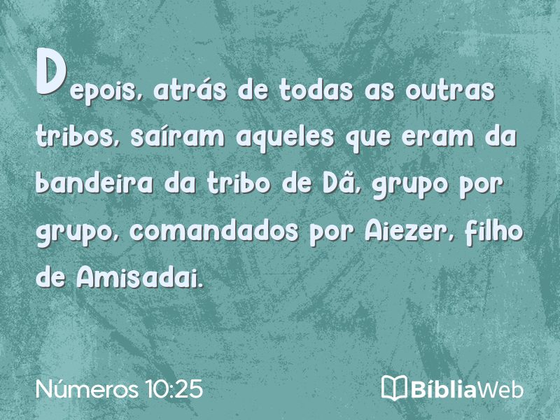 Números 10:25 em imagem para compartilhar