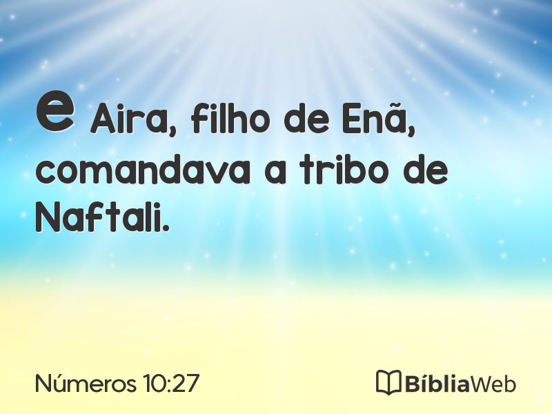 Números 10:27 em imagem para compartilhar