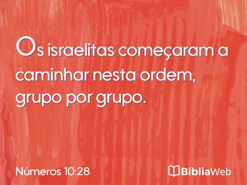 Números 10:28 em imagem para compartilhar