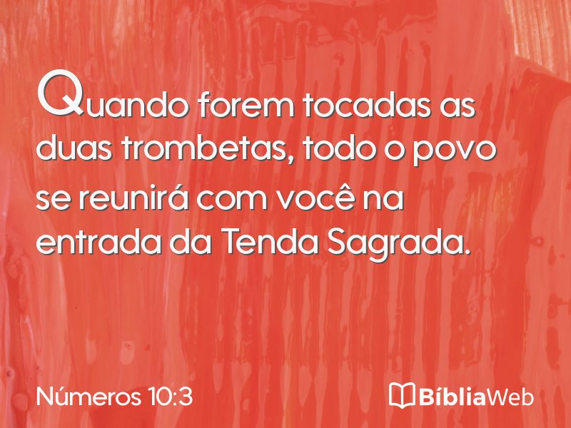 Números 10:3 em imagem para compartilhar