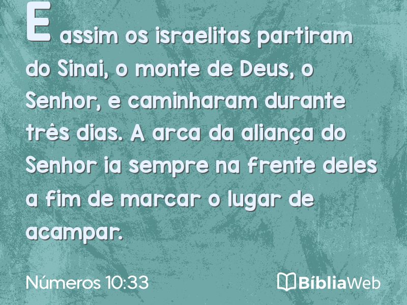 Números 10:33 em imagem para compartilhar