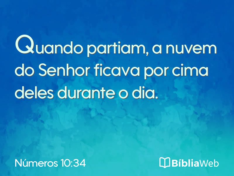 Números 10:34 em imagem para compartilhar