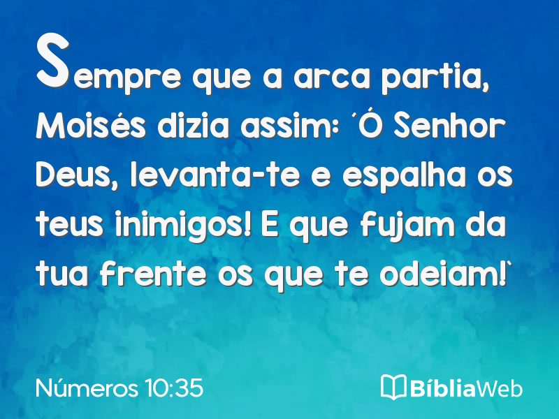 Números 10:35 em imagem para compartilhar