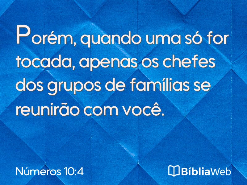 Números 10:4 em imagem para compartilhar