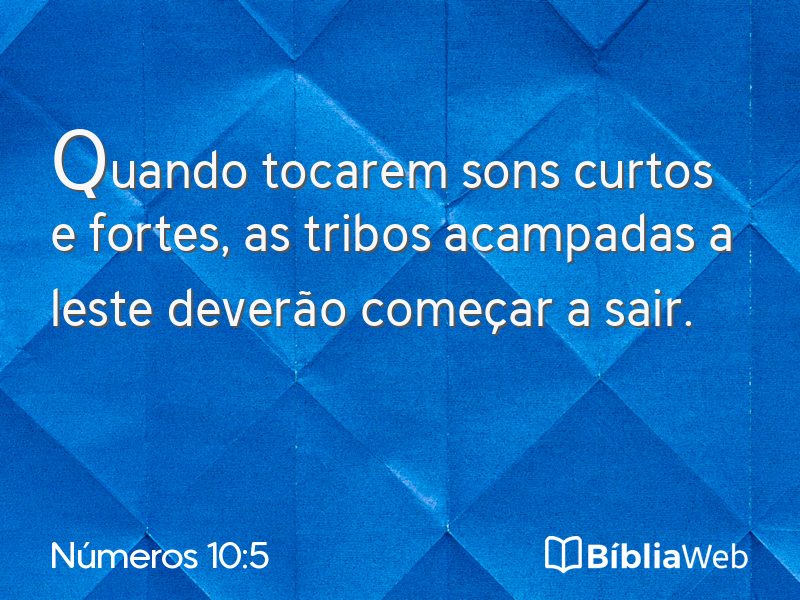 Números 10:5 em imagem para compartilhar