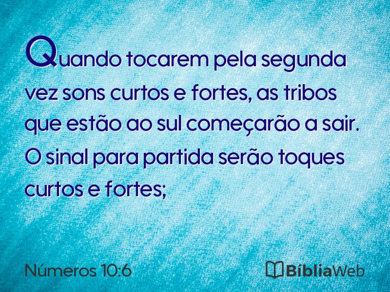 Números 10:6 em imagem para compartilhar