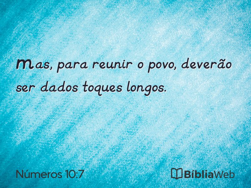 Números 10:7 em imagem para compartilhar