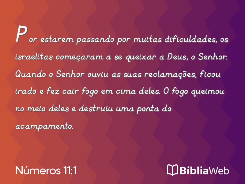 Números 11:1 em imagem para compartilhar