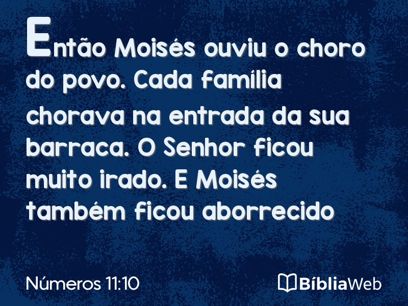 Números 11:10 em imagem para compartilhar