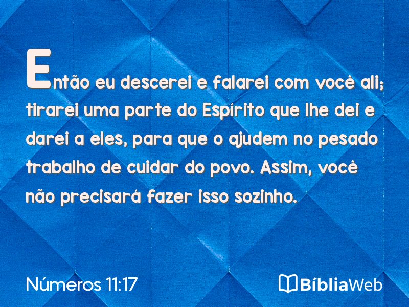 Números 11:17 em imagem para compartilhar