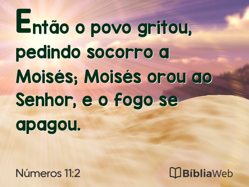 Números 11:2 em imagem para compartilhar
