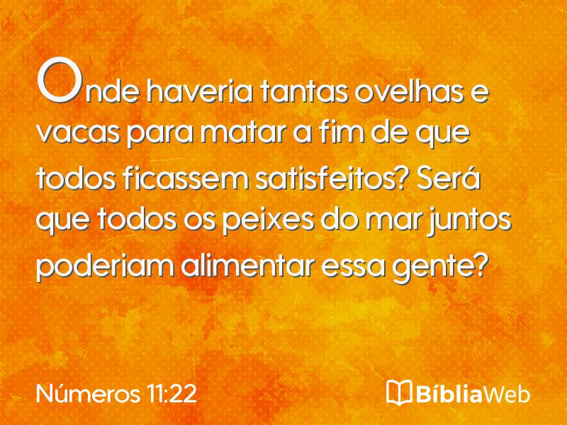 Números 11:22 em imagem para compartilhar