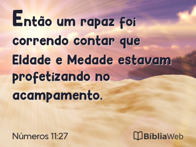 Números 11:27 em imagem para compartilhar