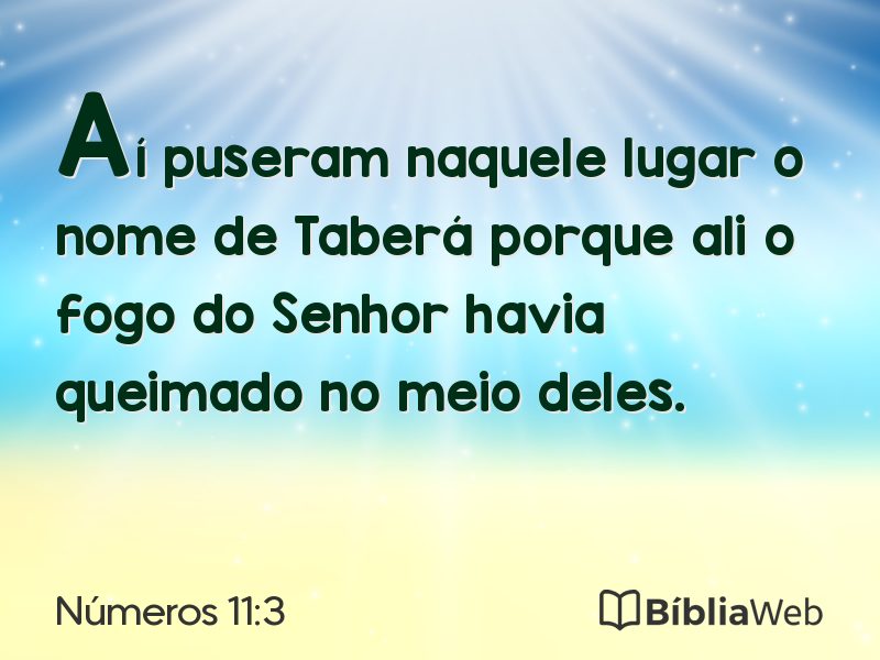 Números 11:3 em imagem para compartilhar