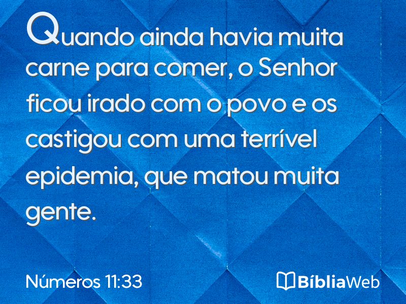 Números 11:33 em imagem para compartilhar
