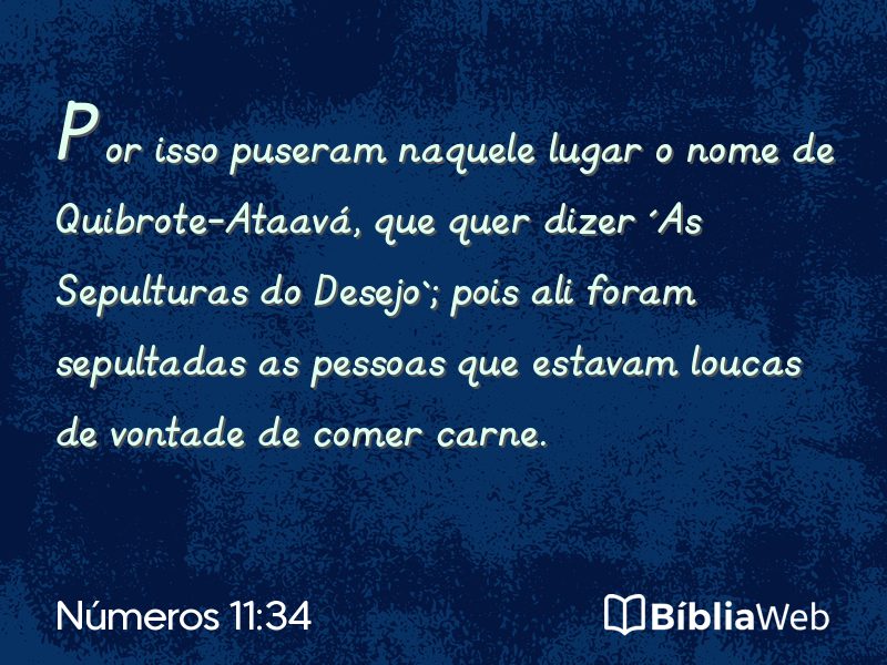 Números 11:34 em imagem para compartilhar