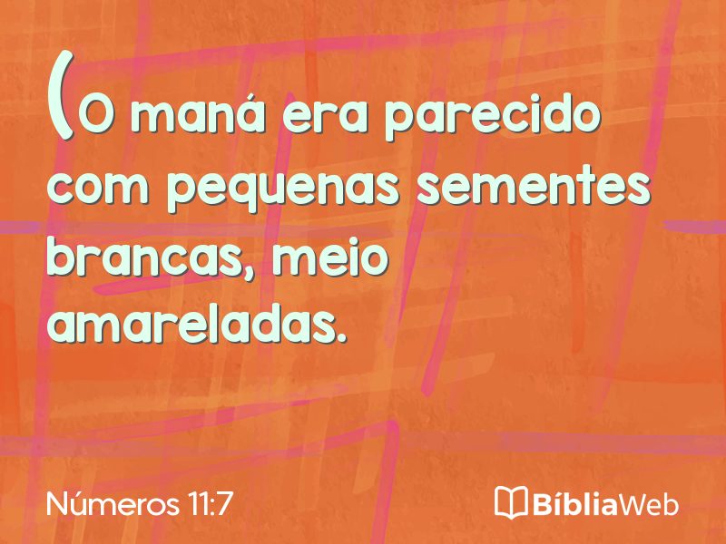 Números 11:7 em imagem para compartilhar