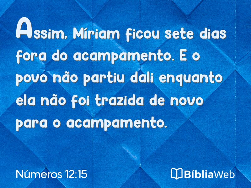 Números 12:15 em imagem para compartilhar