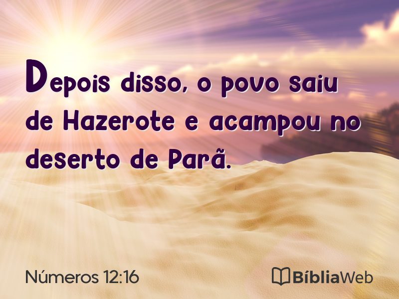 Números 12:16 em imagem para compartilhar