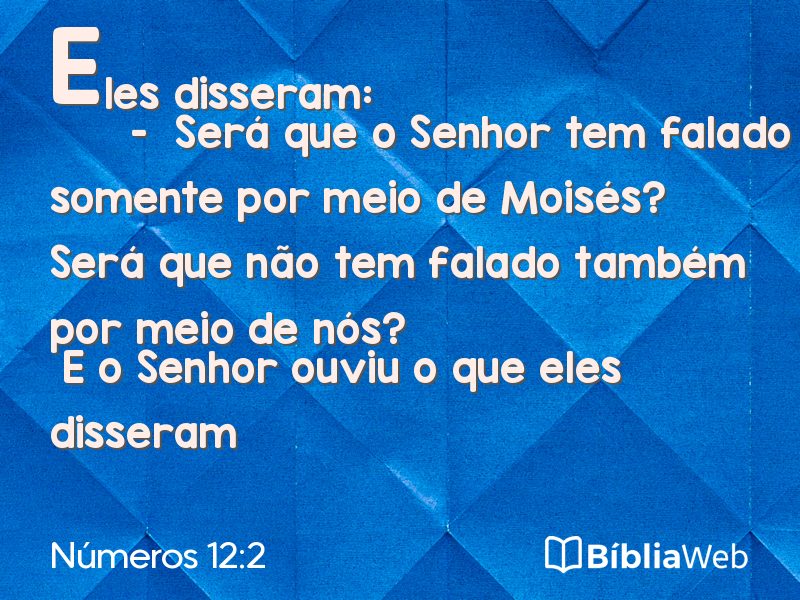 Números 12:2 em imagem para compartilhar