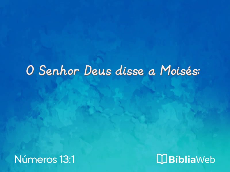 Números 13:1 em imagem para compartilhar