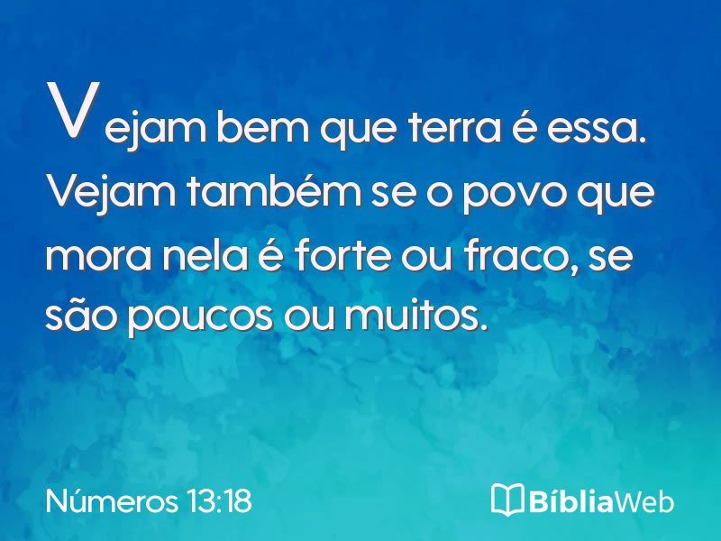 Números 13:18 em imagem para compartilhar
