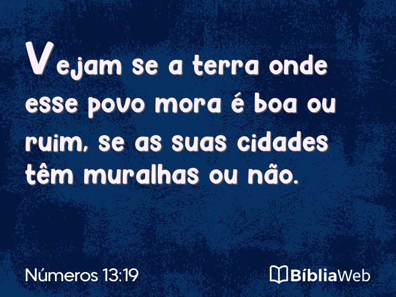 Números 13:19 em imagem para compartilhar