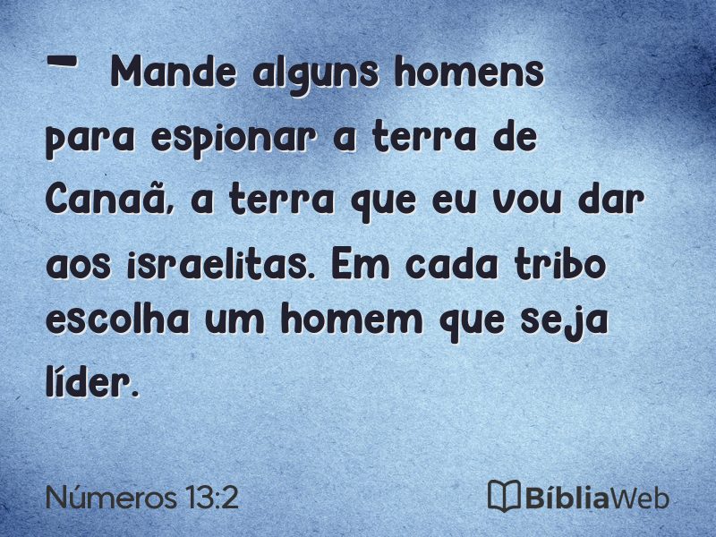 Números 13:2 em imagem para compartilhar
