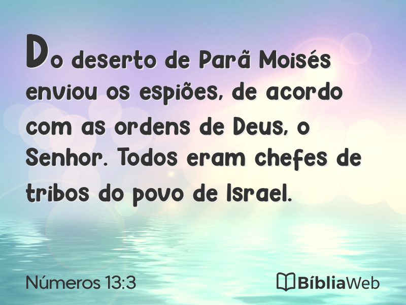 Números 13:3 em imagem para compartilhar