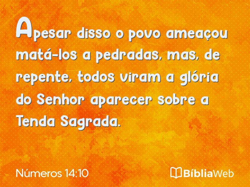 Números 14:10 em imagem para compartilhar