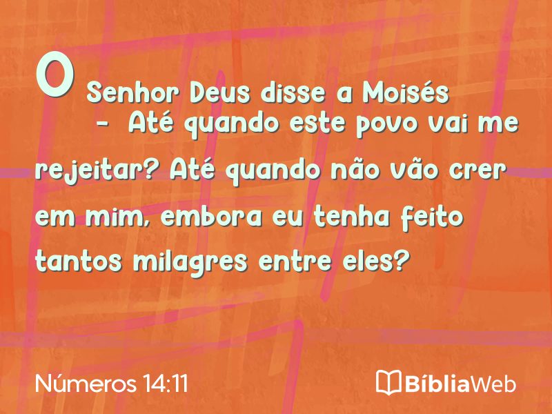 Números 14:11 em imagem para compartilhar