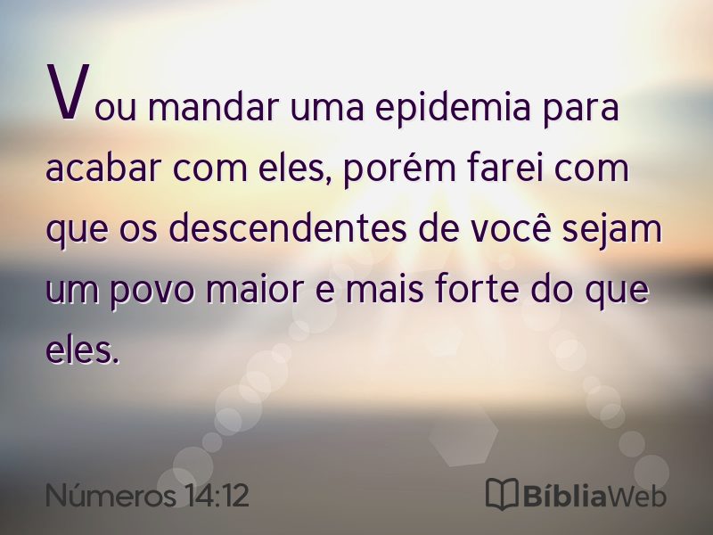 Números 14:12 em imagem para compartilhar