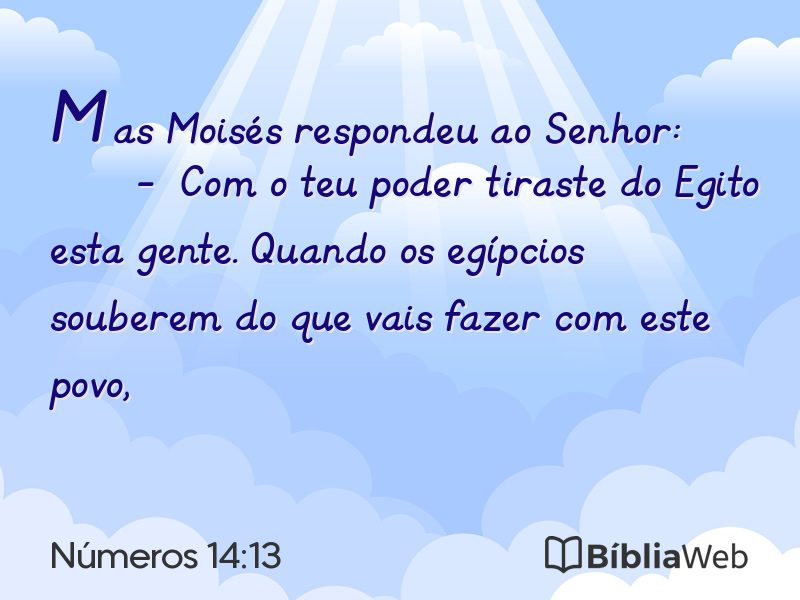 Números 14:13 em imagem para compartilhar
