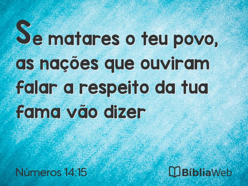Números 14:15 em imagem para compartilhar