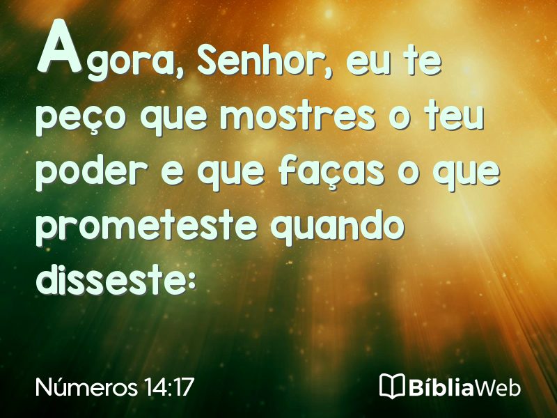 Números 14:17 em imagem para compartilhar