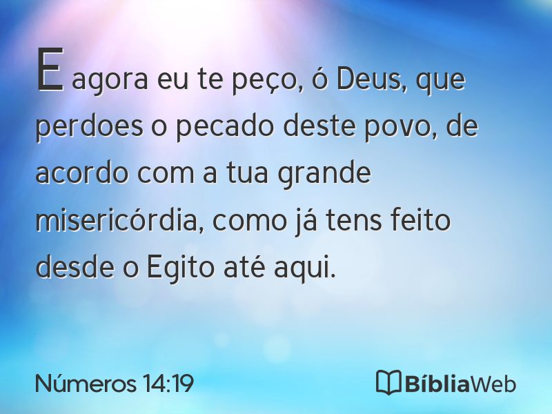 Números 14:19 em imagem para compartilhar