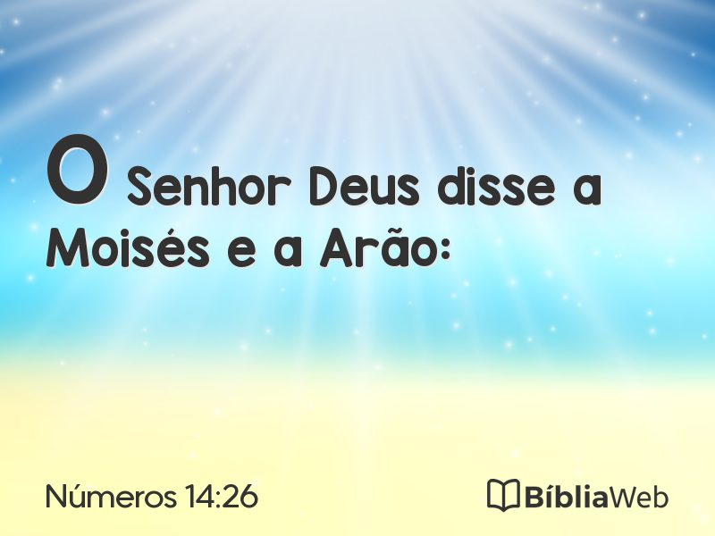 Números 14:26 em imagem para compartilhar