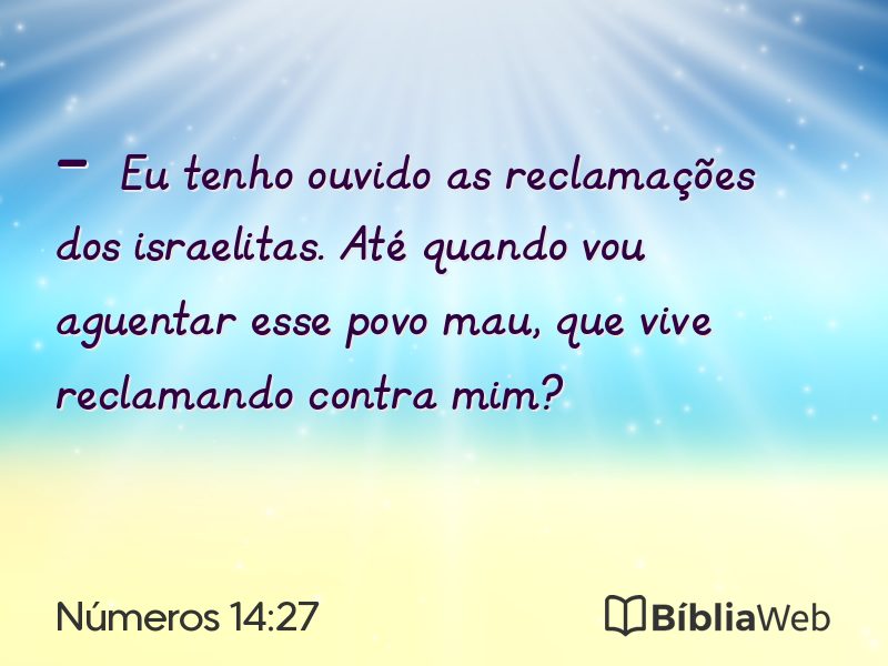 Números 14:27 em imagem para compartilhar