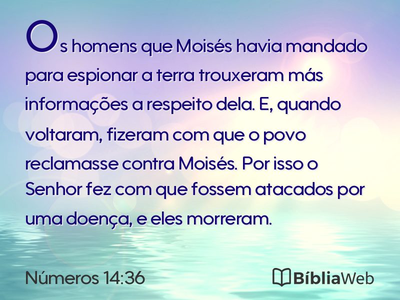 Números 14:36 em imagem para compartilhar