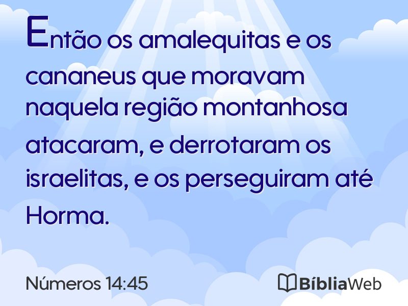 Números 14:45 em imagem para compartilhar