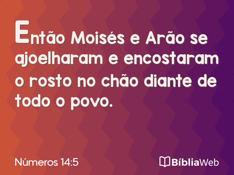 Números 14:5 em imagem para compartilhar